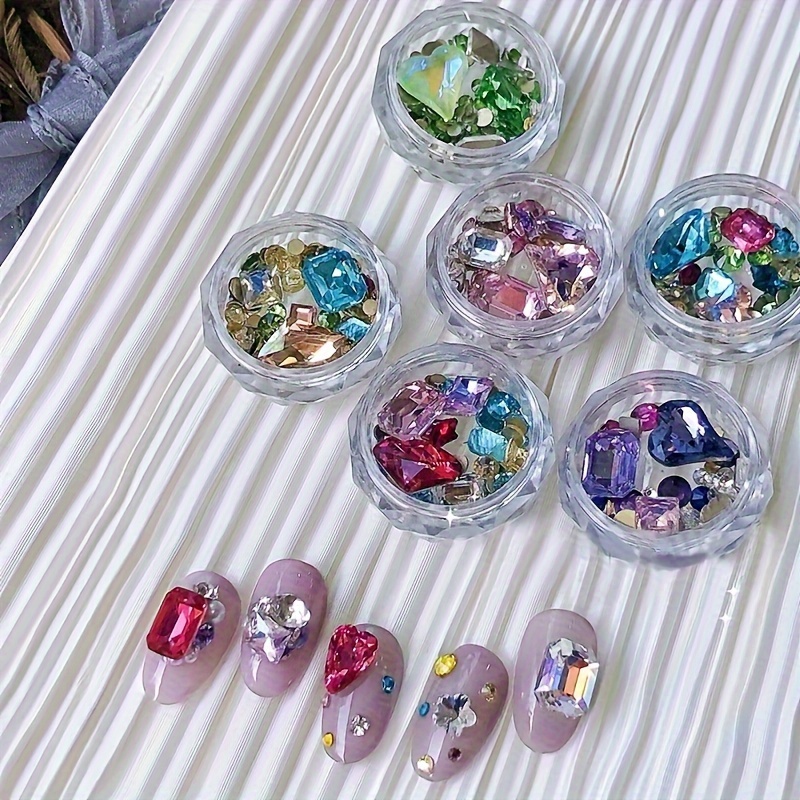 Diamantes Imitación Decoración Uñas Cristales Vidrio Gemas - Temu