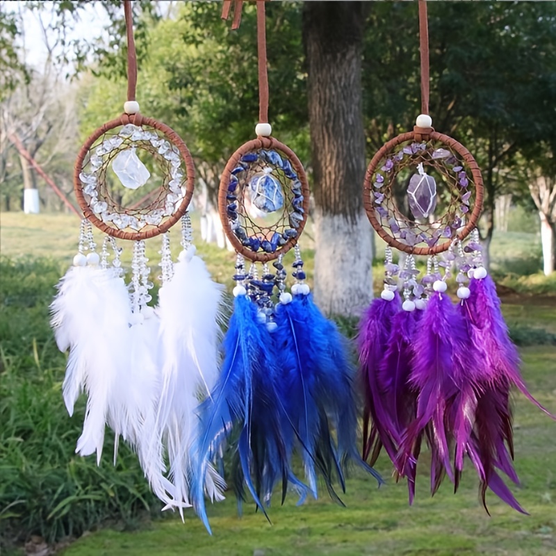 Children's Dream Catcher Kit DIY Crochet Feather Embroidery Useful for  Hanging Ornament Wall Decoration Pendant Home Decor - AliExpress