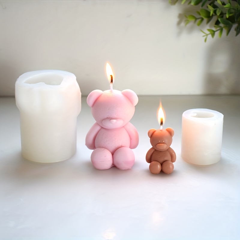 Stampo in silicone orso carino, stampo per candele, stampo in