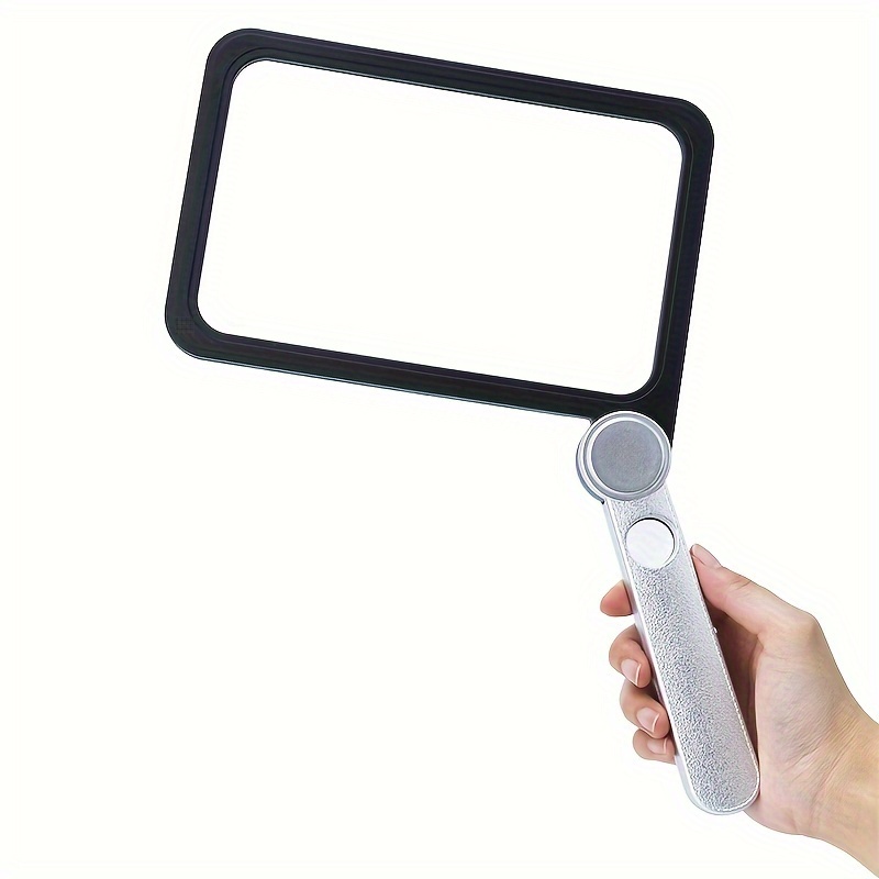 5X Magnifier Foldable Large Rectangular Reading Magnifier for Low Vision Seniors