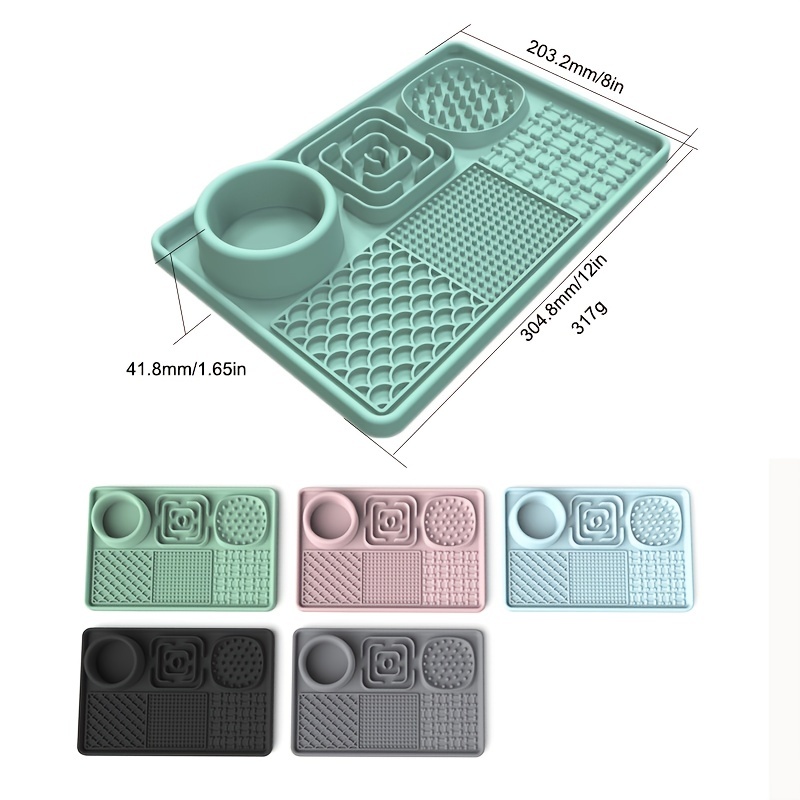 1pc Silicone Pet Slow Feeding Mat For Dogs, Random Color