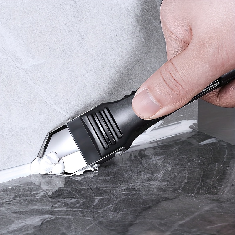 Caulking Tool Silicone Caulk Tool 3 in 1 Caulk Remover Tool Glass Glue  Angle Scraper Adhesive Caulking Finishing Tool Sealant Caulk Grout Remover