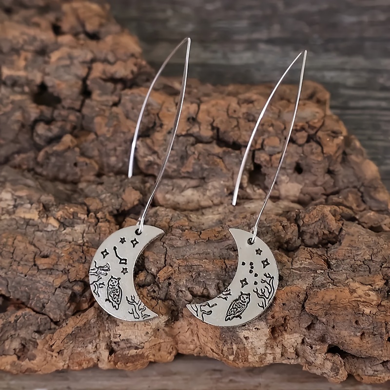 Boho sale moon earrings