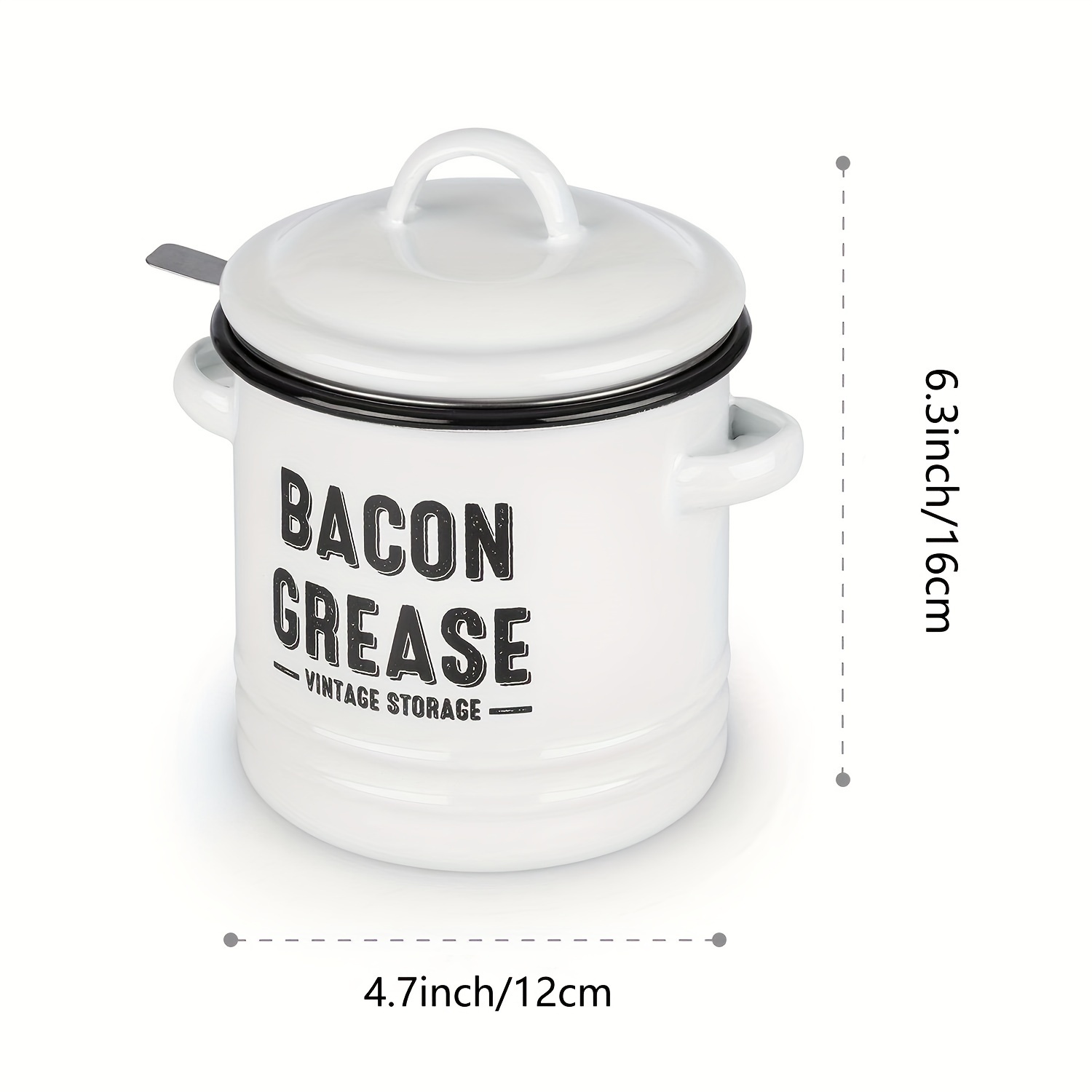 1pc Bacon Grease Keeper Grease Strainer Pot Grease Container with Mesh