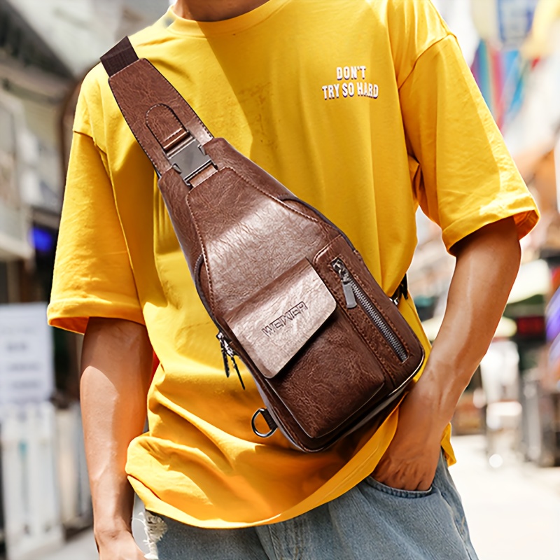 Casual Sports Chest Bag Men's Chest Front Crossbody Bag Fashion Men's  Backpack New Small Men's Shoulder Travel Bag - Temu