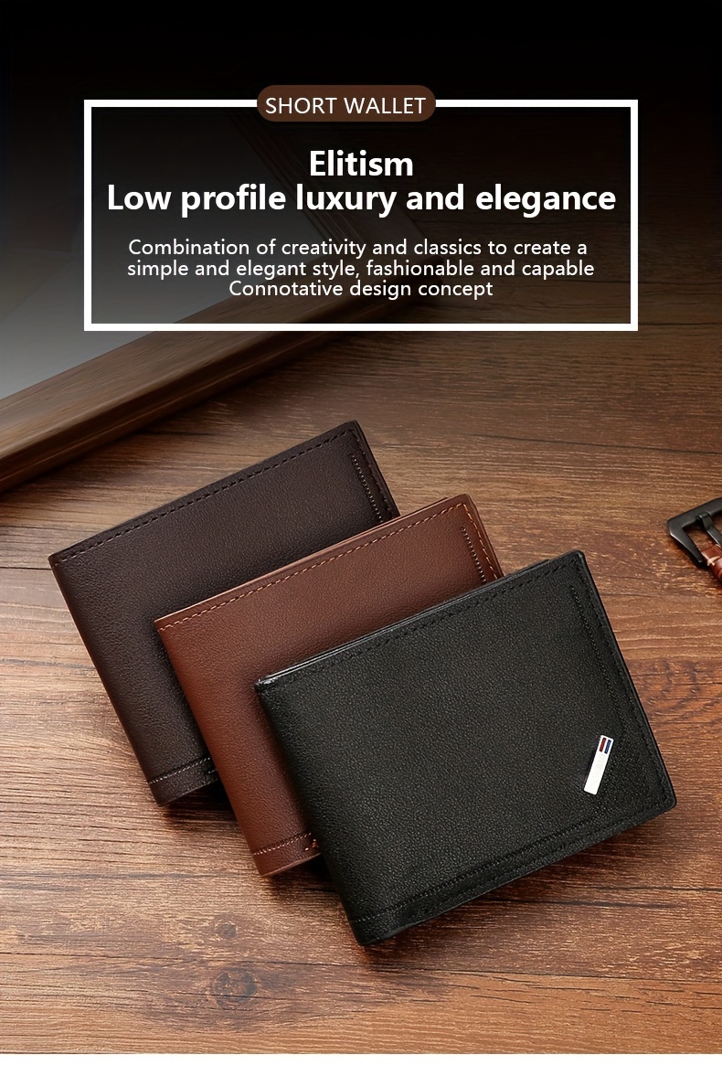 Billetera de Negocios Horizontal para Hombres de Gran Capacidad con Múltiples Ranuras - Diseño Suave, Espacioso y Elegante - Ideal para Uso Diario y Viajes