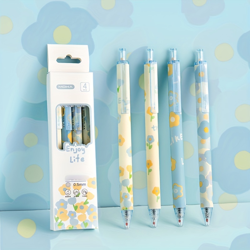 Chinese Style Gel Ink Pens Cartoon Retractable Pens Cute - Temu