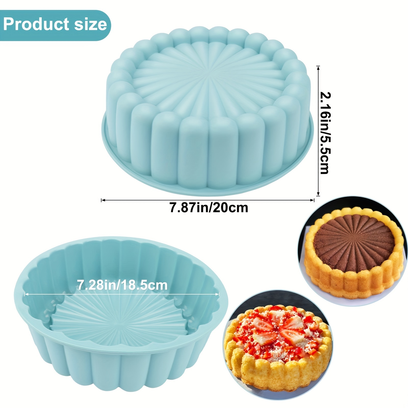 Cake Mold Silicone Round Color Washed Silicone Mold Dessert Oven Baking  Utensils - Temu