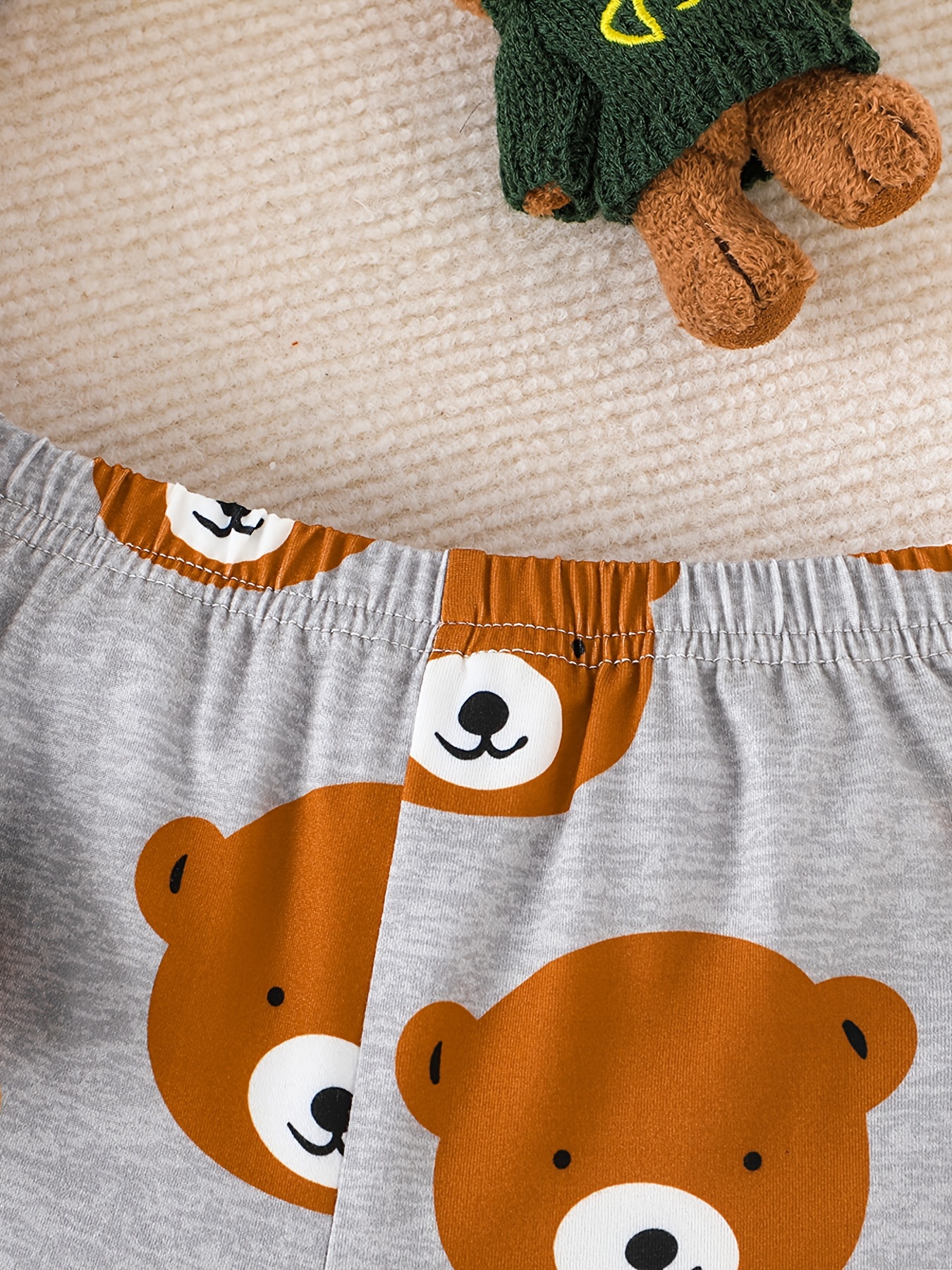 Baby Boys Cute Bear Graphic Print T-shirt & Shorts Set Clothes - Temu