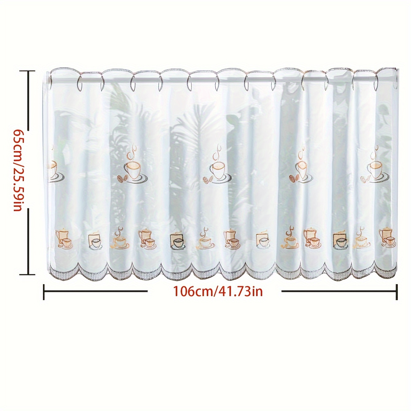 1pc short curtain valance embroidered sheer curtain window curtain for living room   decor details 9