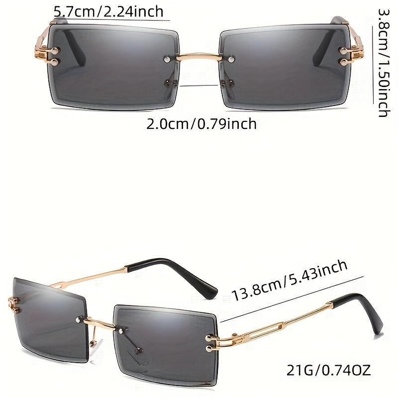 Rimless Sunglasses Gradient Glasses UV400