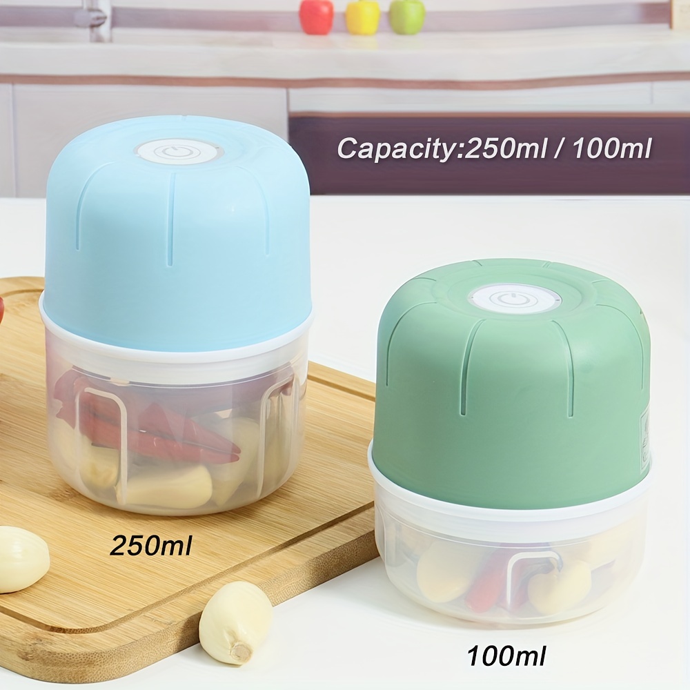 100ml/250ml Wireless Mini Electric Garlic Food Chopper Ginger Vegetable  Crusher Cutter Food Blender Processor