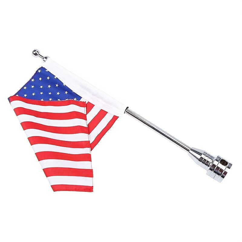 Motorcycle Flag Pole Luggage Rack Vertical American Usa - Temu