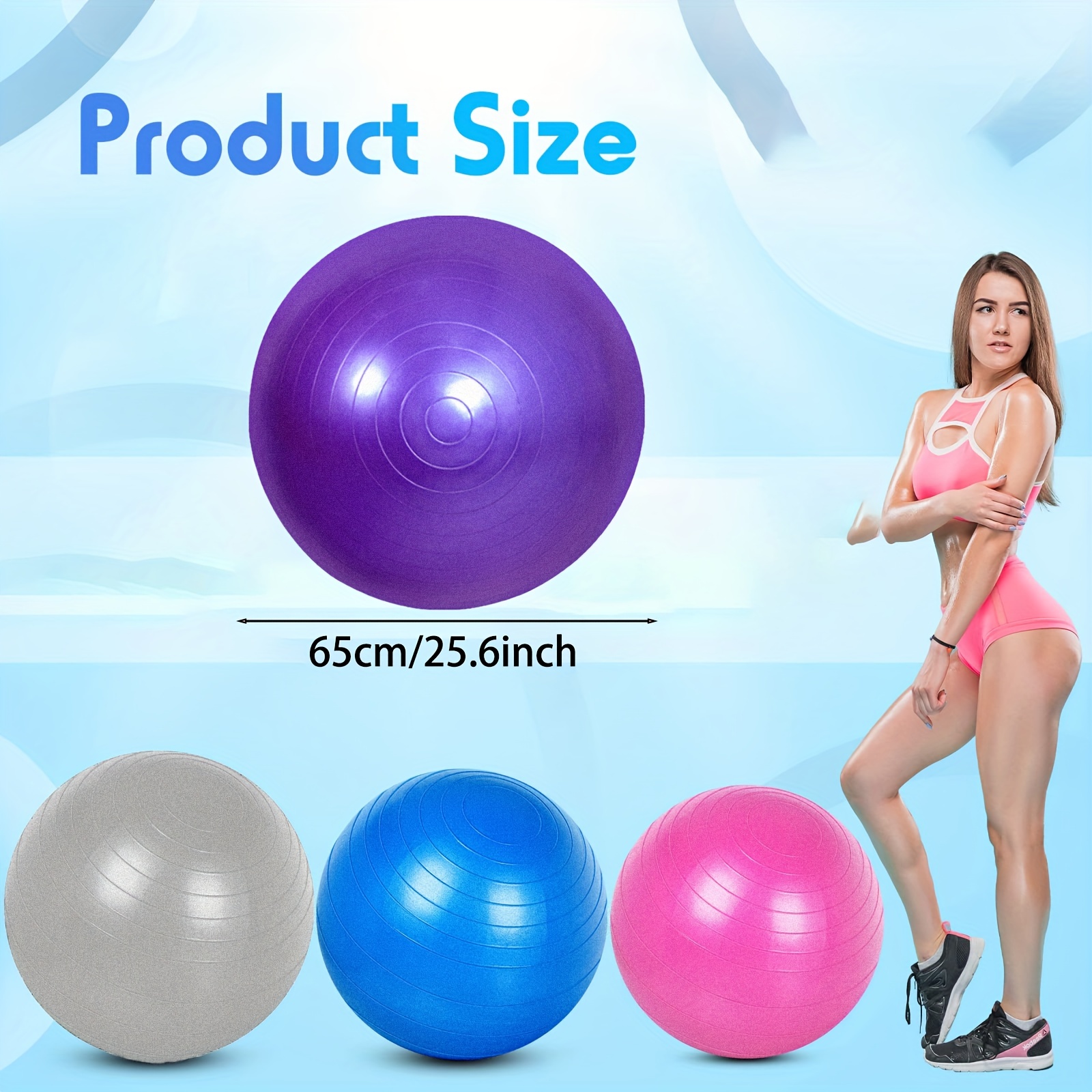 Thick Yoga Ball Explosion proof Inflatable Yoga Fitness Ball - Temu