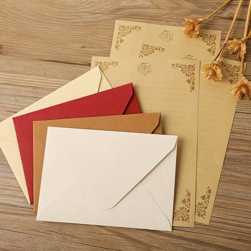 Vintage Kraft Paper Letter Writing Papers A5 Design For - Temu