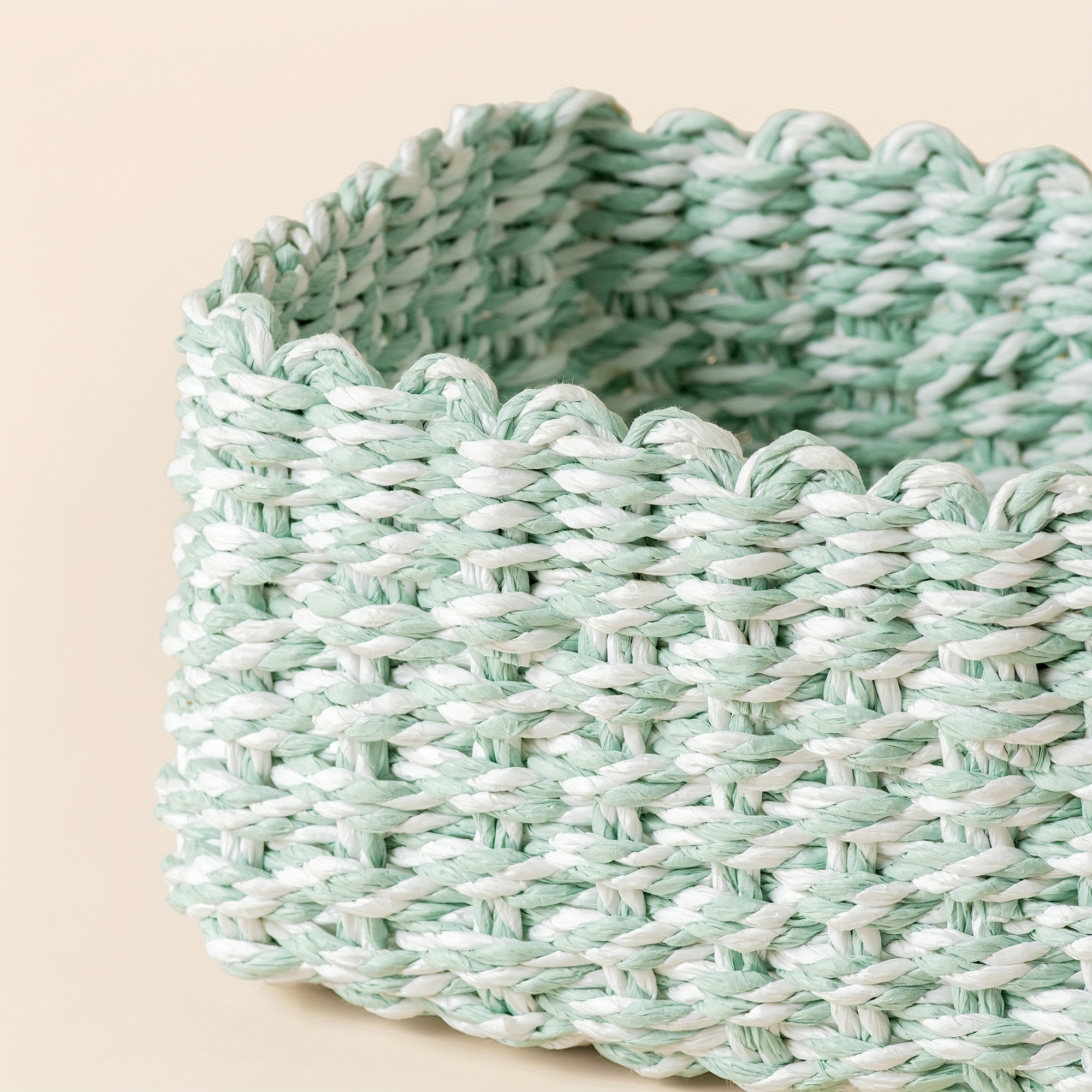 Small Crochet Basket, Bathroom Organizer, Crochet Storage Basket