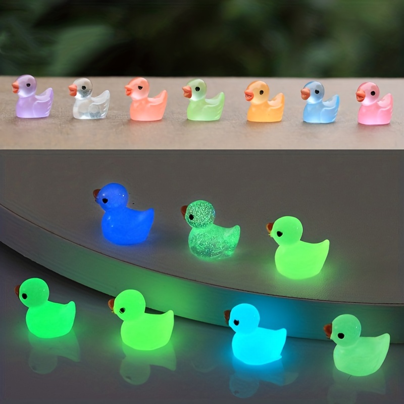 Colorful Glowing Duck Moss Microlandscape Decoration Tiny - Temu