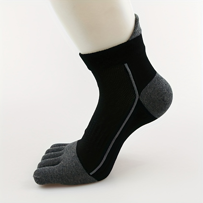 5 Pairs Women Men Cotton Toe Five Finger Socks Breathable Sports Ankle Low  Cut