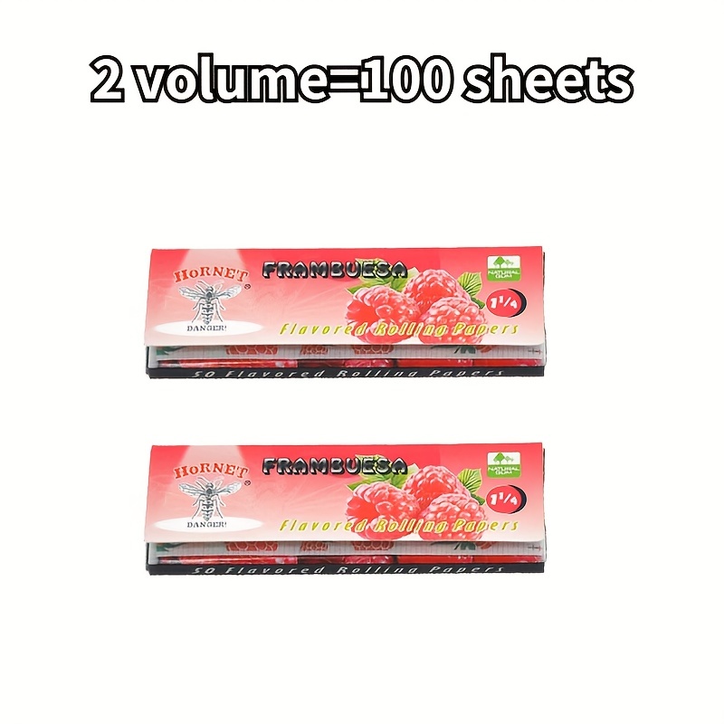 64/160pcs/2/5libretas Papel Fumar Papel Fumar Sabor Frutas - Temu