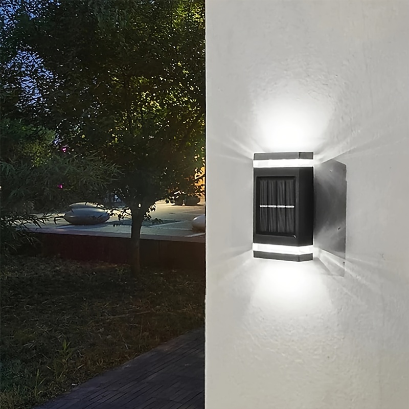 2 Luces Solares Pared Hacia Arriba Hacia Abajo Luz Paso Led - Temu