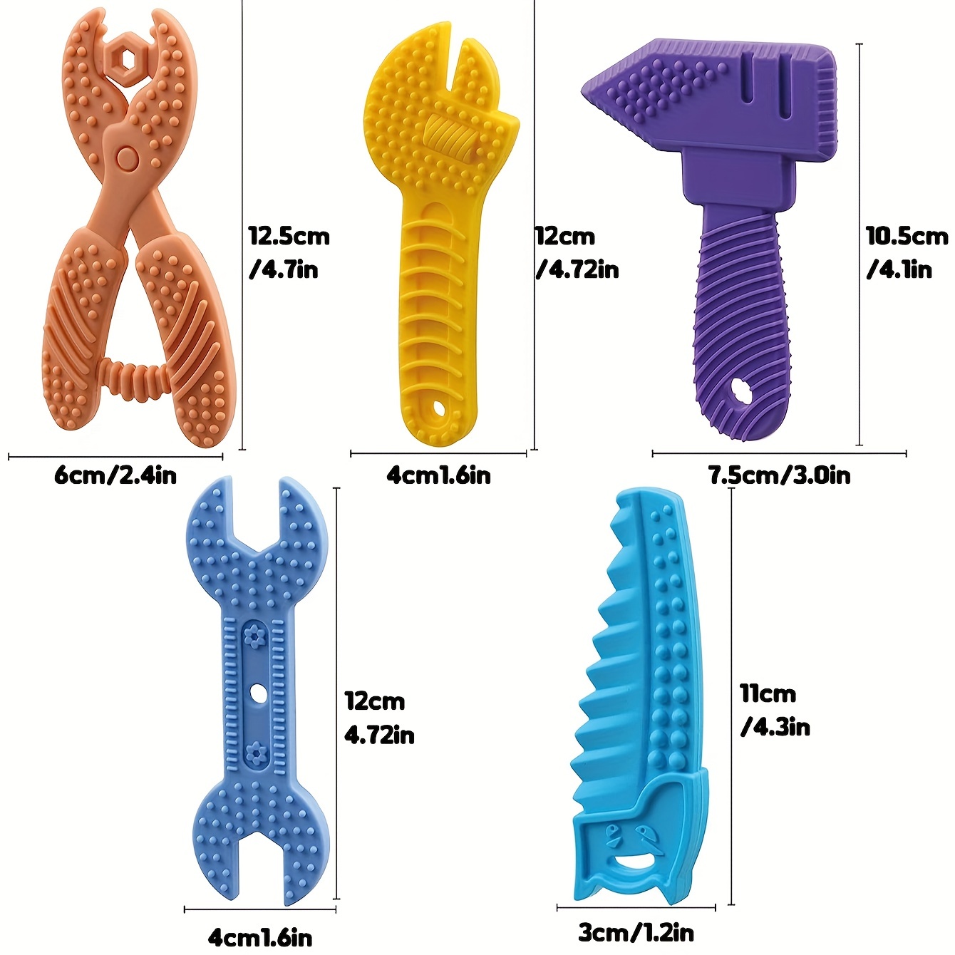 Silicone Baby Teething Toys Sensory Tool Hammer Wrench - Temu