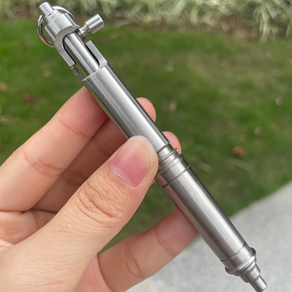 

Stylish Metal Pen with Removable Cap, Circular Shape, Standard Tip, Retro Look, Elegant Writing Instrument, Thoughtful Present for Gentlemen, Recommended for 14 Years and Above - Single Unit