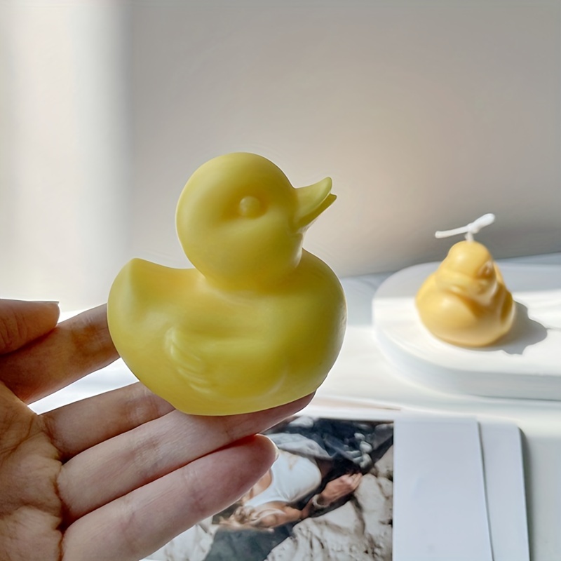 

1pc Little Yellow Duck Candle Silicone Mold 3d Animal Duck Gypsum Resin Soap Making Tool Room Decoration Fun Cute Gift
