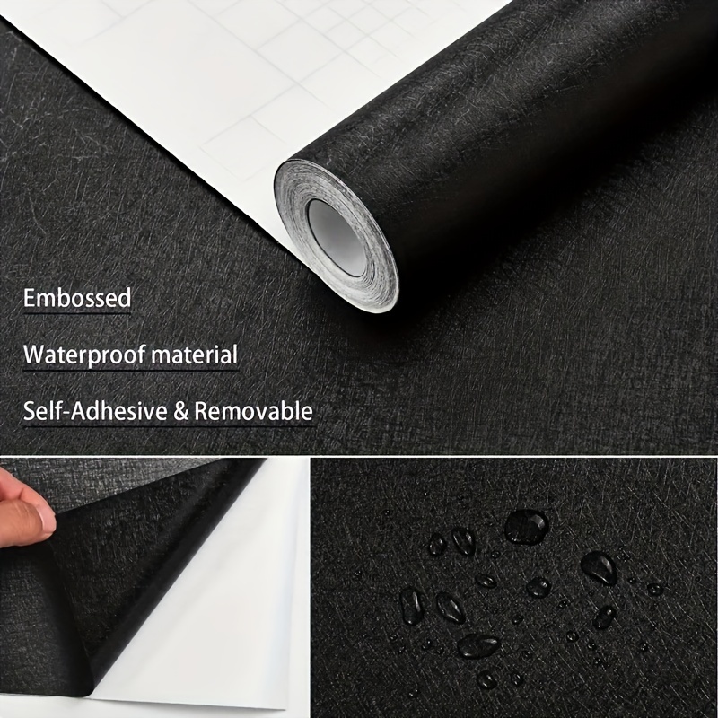 Black Paper Stickers Adhesive, Black Decorative Adhesive