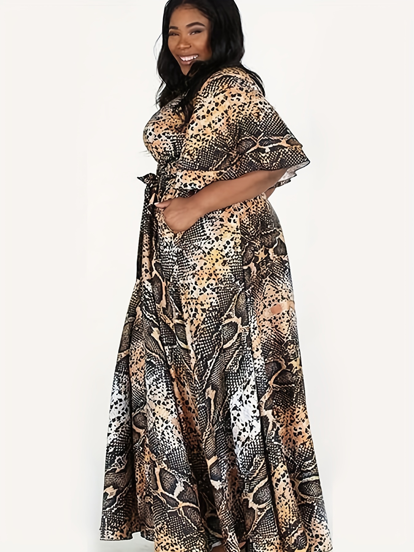 Snakeskin plus size store dress