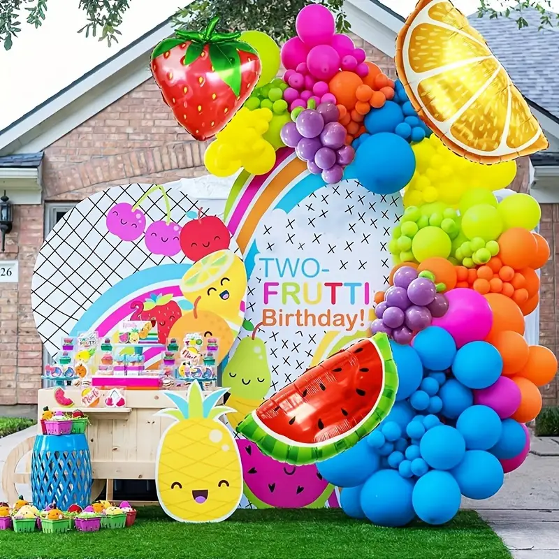 Hawaiian Balloon Garland Arch Kit Summer Fruit Theme Party - Temu