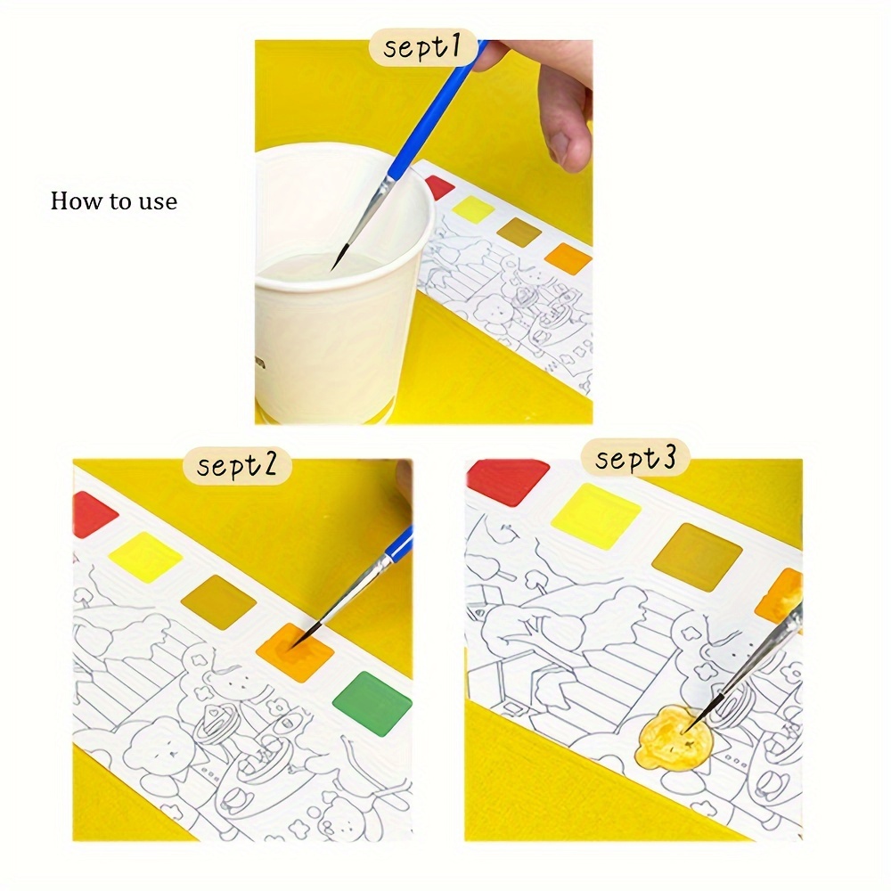 Water Coloring Book Paint With Water Books Mess-free Painting For