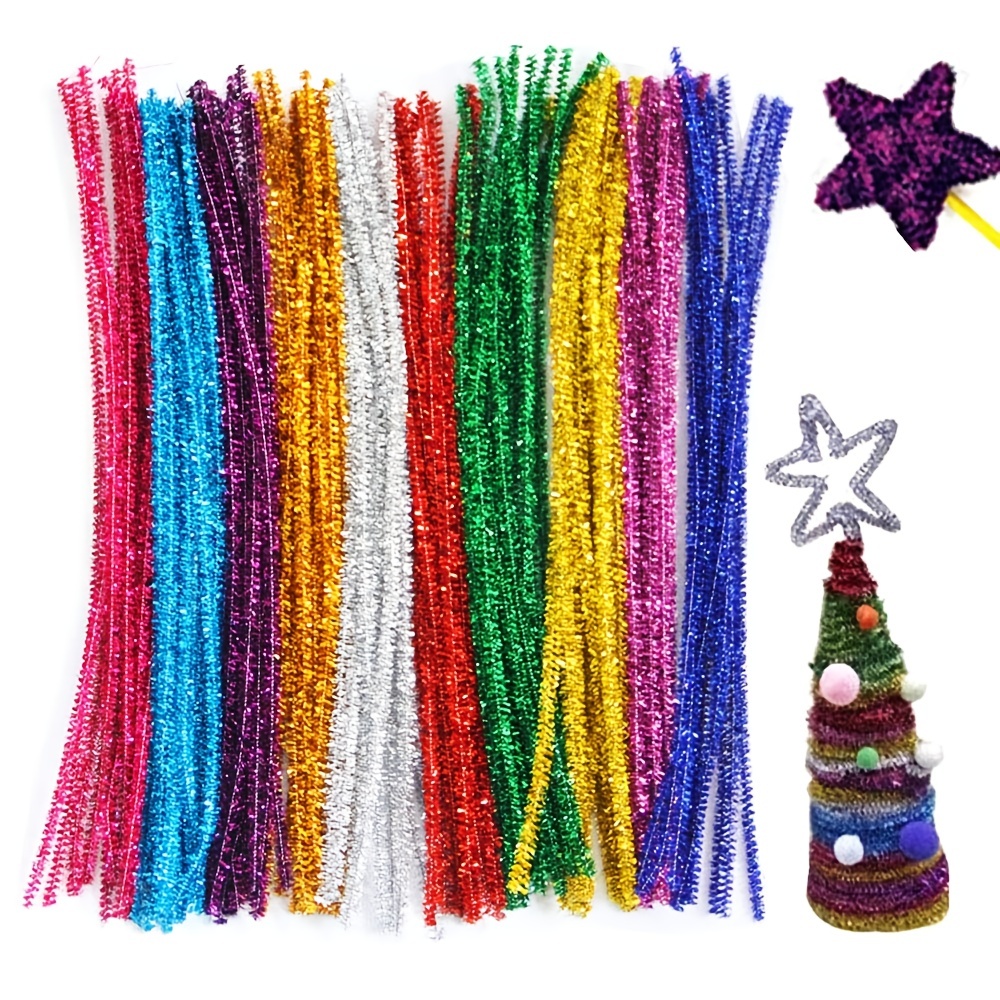 Pipe Cleaners, 200 Pieces Pipe Cleaner Craft Chenille Stems for DIY Art  Creative Crafts Decorations, Glitter Craft Pipe Cleaners, Pipe Cleaners  Craft