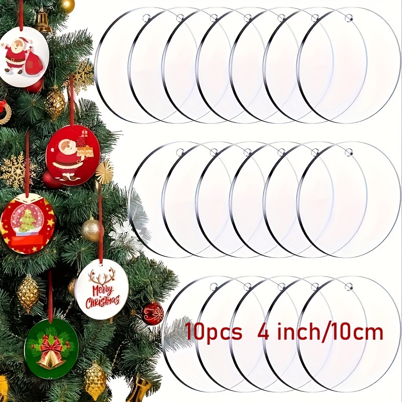 Round Acrylic Christmas Ornaments