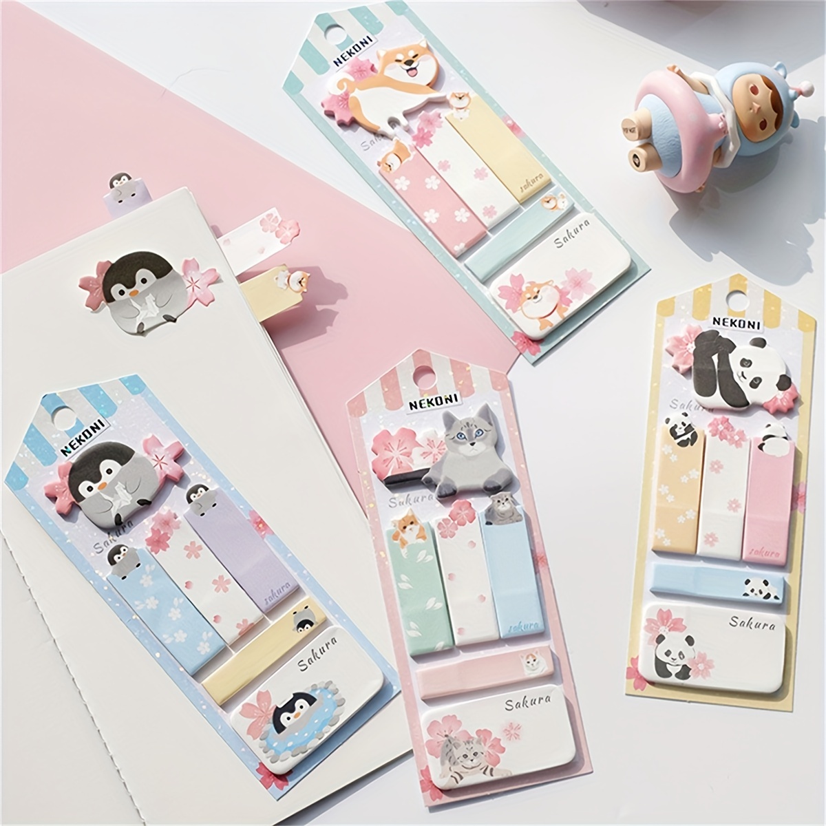 Cartoon Animal Sticky Note Each Cute Self stick Memo Pads - Temu