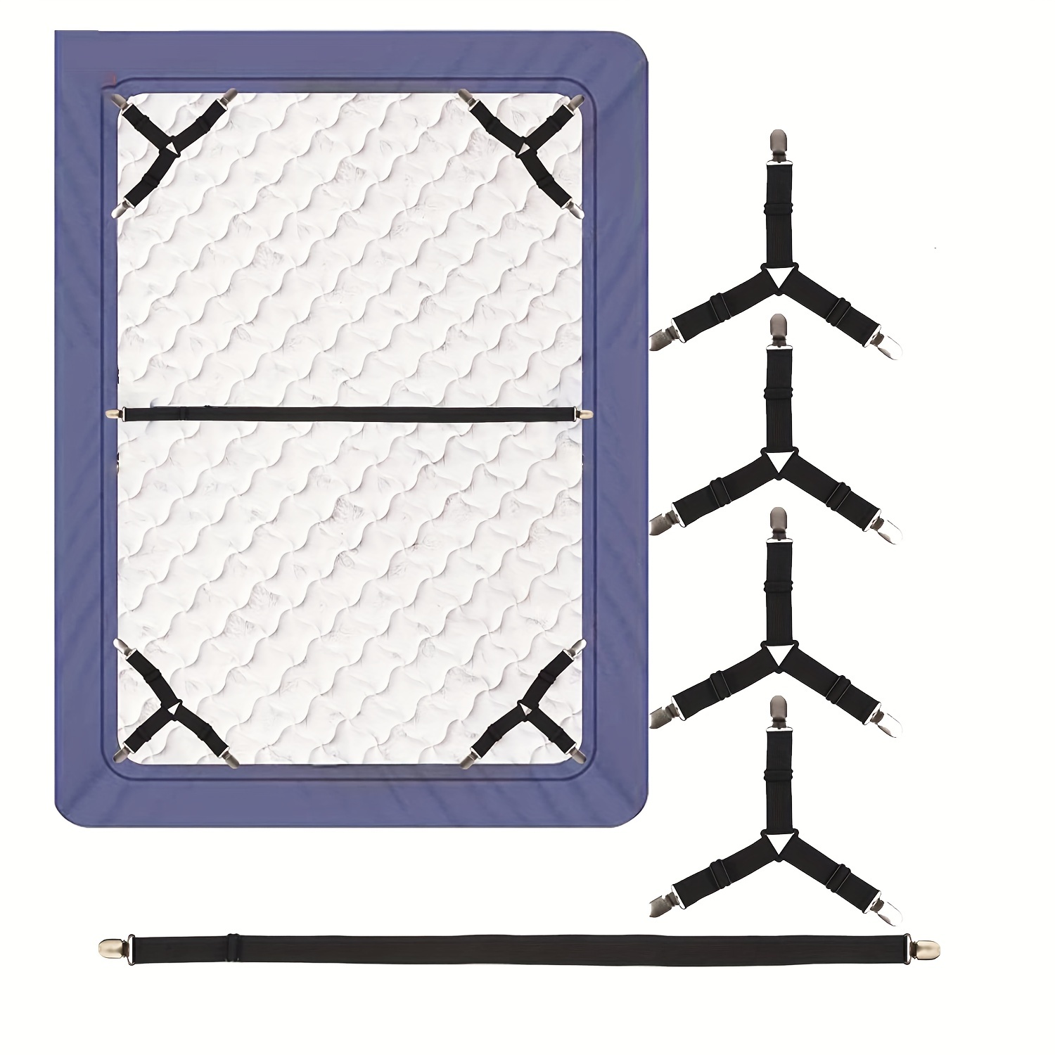 Non-slip Bed Sheet Clips - Adjustable Bed Sheet Fastener Belts For Securely  Keeping Sheets On Mattress - Household Sheet Fixing Corner Holders - Temu