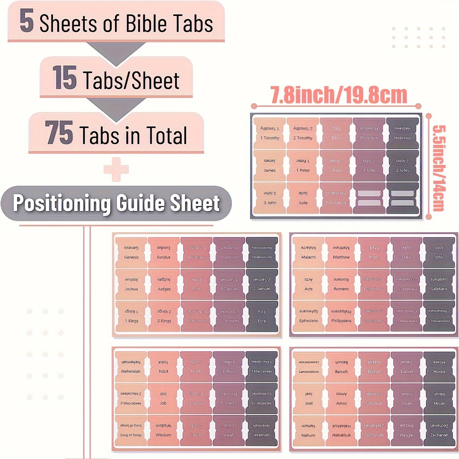 Bible Index Tab bible Stickyindex Tabs 75 Tabs Laminated - Temu