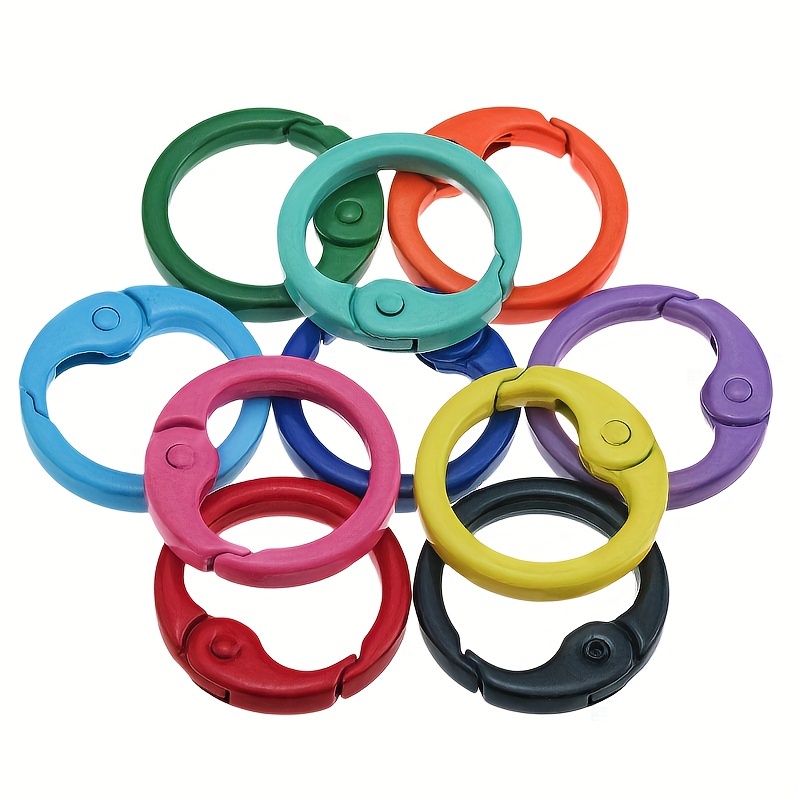 Metal O Ring Spring Clasps Openable Round Carabiner Keychain - Temu Canada