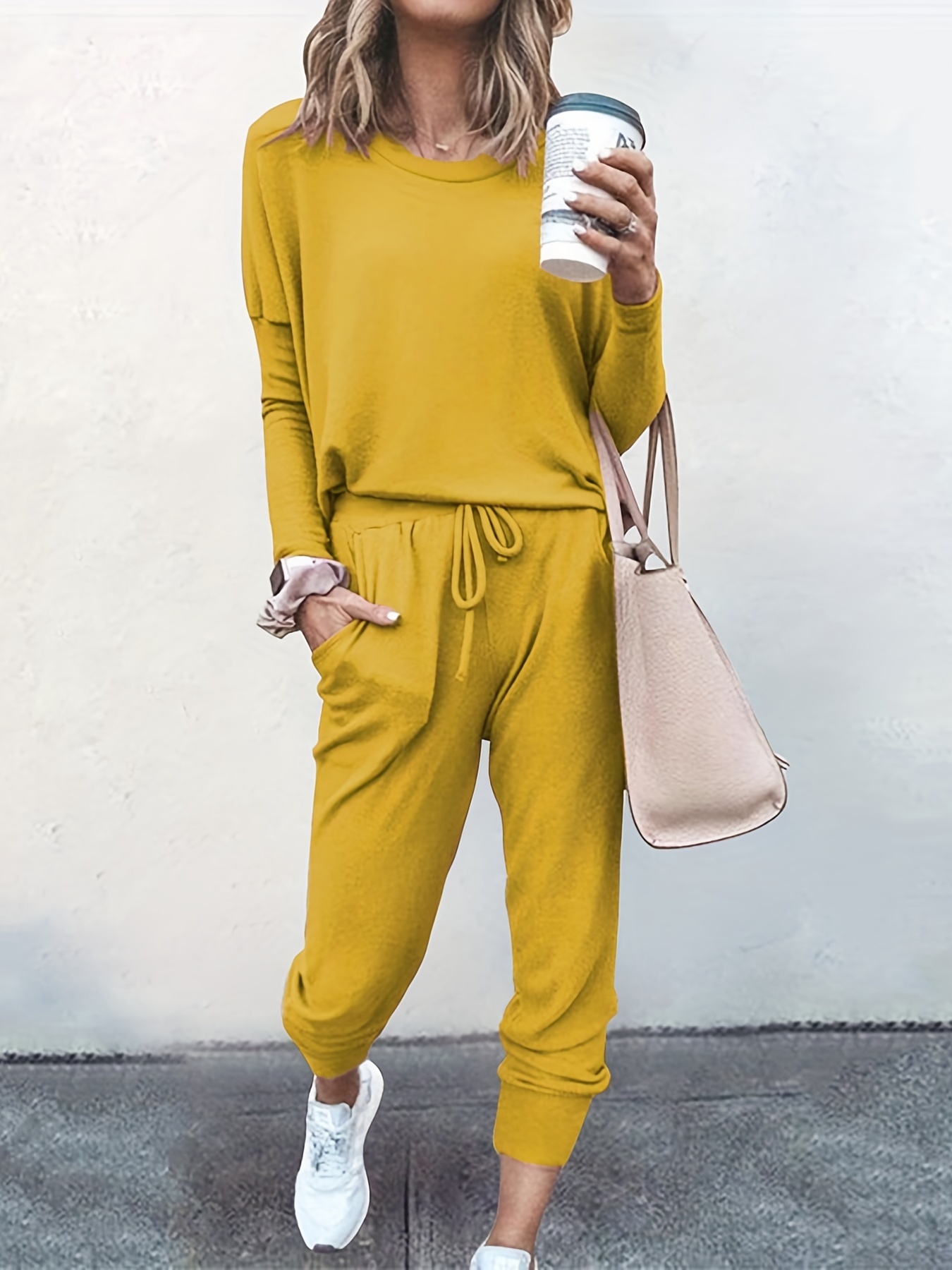 Summer Casual O Neck Knotted Two Piece Set For Women Short Sleeve Crop T  Shirt And Long Plain Pants From Amoy2021, $20.21
