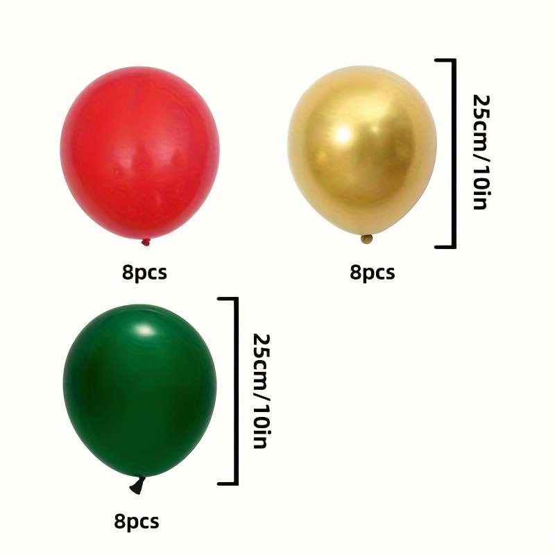 8 globos dorados metalizados (30 cm) - Línea Colores Básicos. Entrega 24h