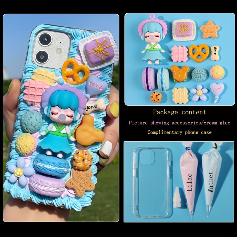 Stitch Series Cream Glue Phone Case（2）  Handmade phone case, Kawaii phone  case, Diy phone case