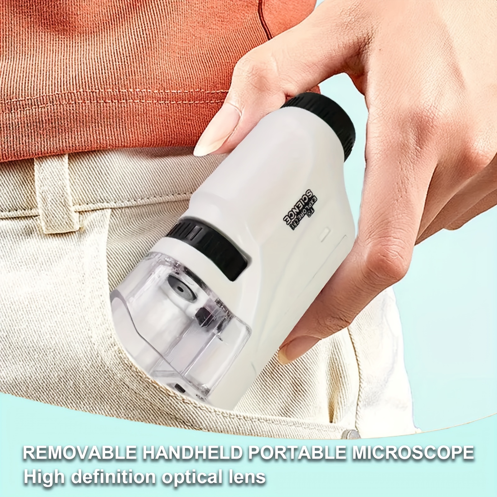 Minilabsters Miniscope Kids, Pocket Microscope for Kids, Portable Microscope;^