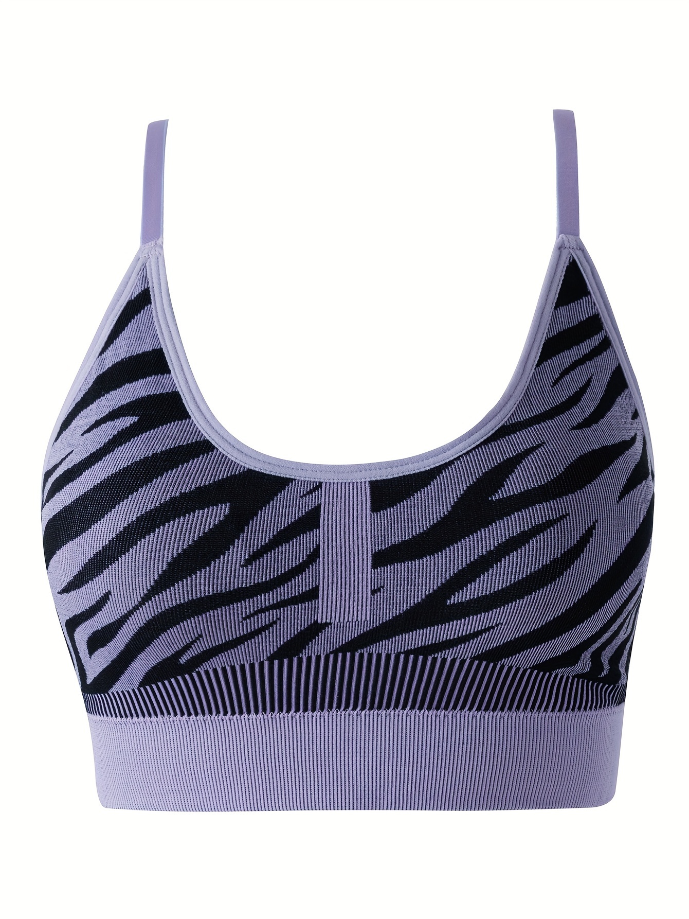 Zebra Pattern Comfortable Sports Bra Training Yoga Fitness - Temu