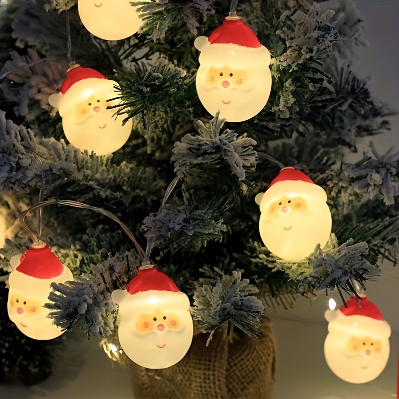 Christmas Christmas Snowman Color Lights Christmas Tree Santa