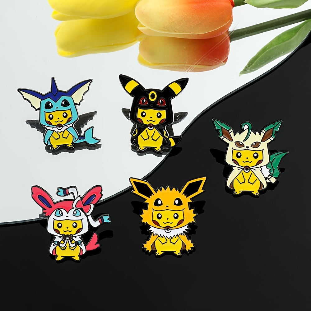 Takara Tomy Cute Pikachu Brooch Creative Yellow Elf - Temu