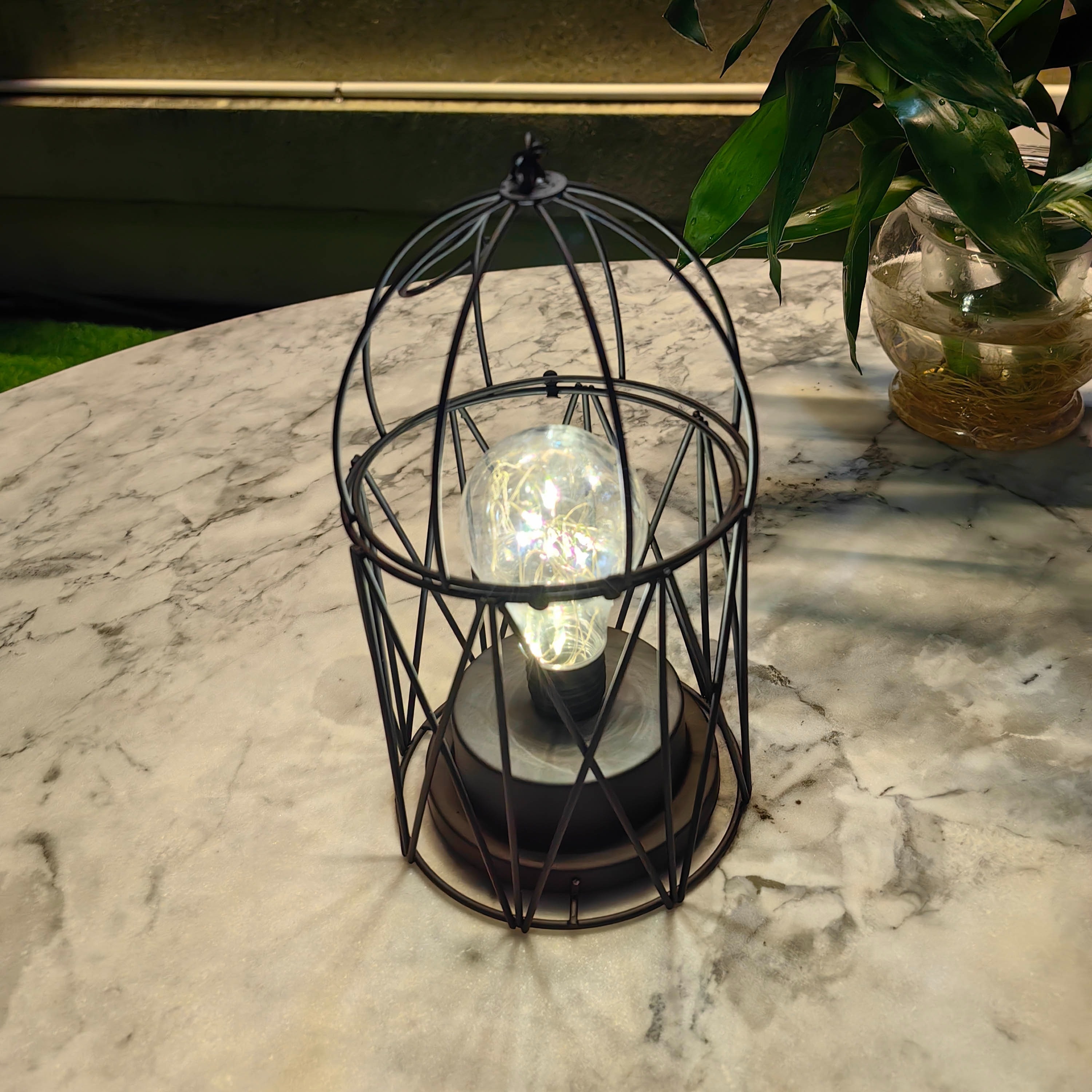 Cage Bulb Lantern Decorative Lamp Battery Powered Vintage - Temu