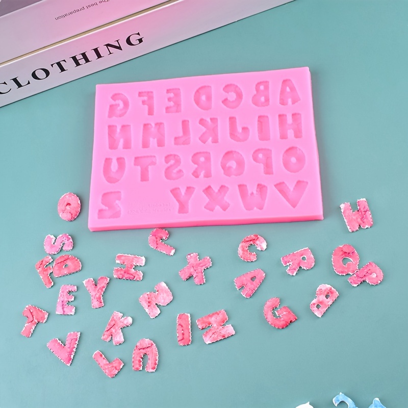 26 English Alphabet Silicone Mold Diy Crystal Glue Letter Mold 26  Individual English Alphabet Abcdefghijklmnopqrstuvwxyz Mold - Temu Japan