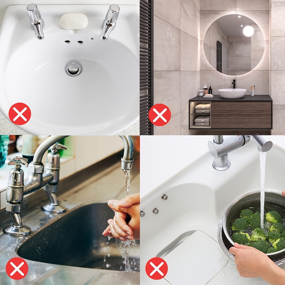 Generic Silicone Faucet Sink Mat Sink Splash Guard, Kitchen Faucet Splash  Pad, Sink Drain Pad Behind Faucet, Bathroom Drip Protector Sp