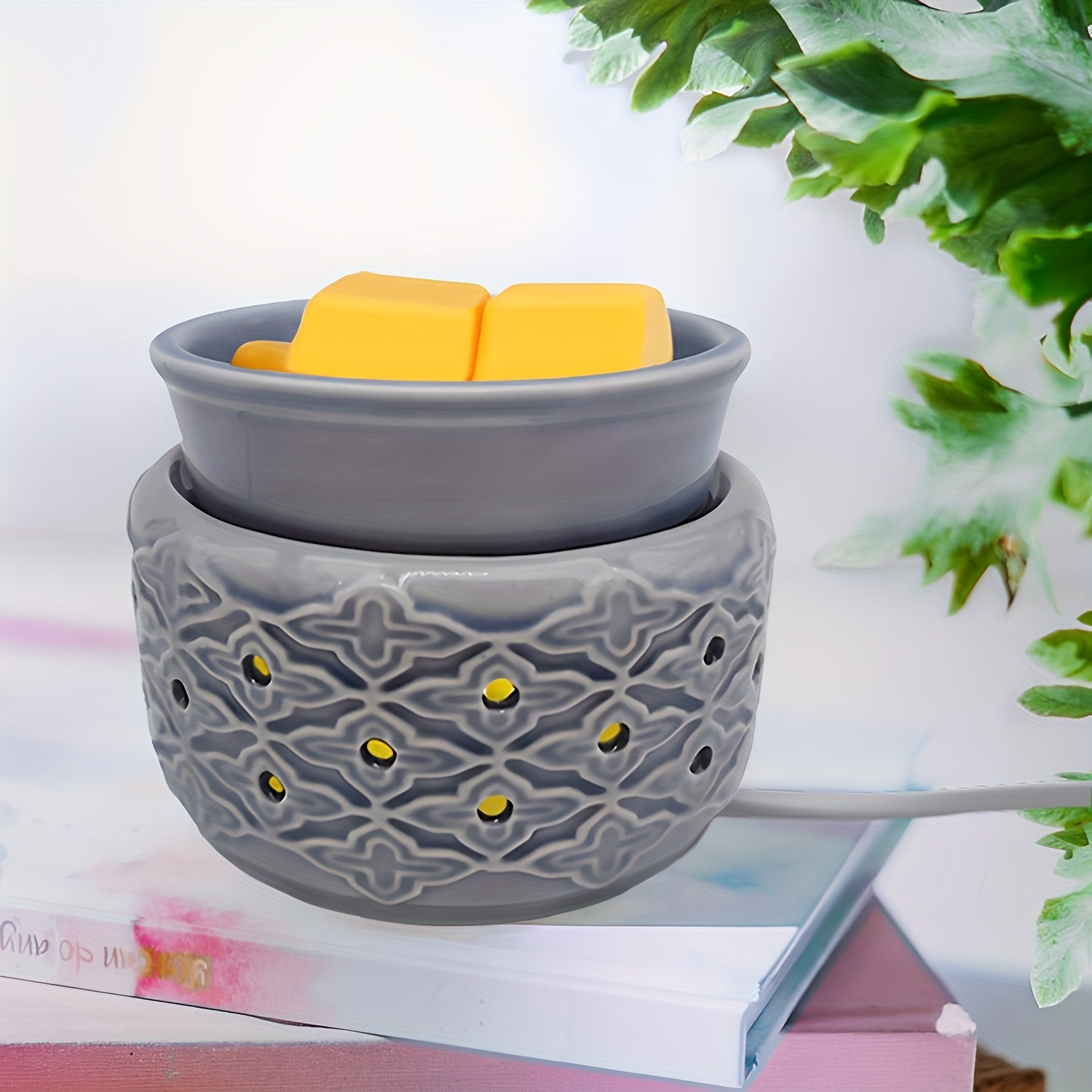 Aesthetic Green Wax Melt Warmer For Scented Wax Burner - Perfect Desktop  Wax Melter For Home - Ideal Mother's Day And Birthday Gift - Temu Mexico