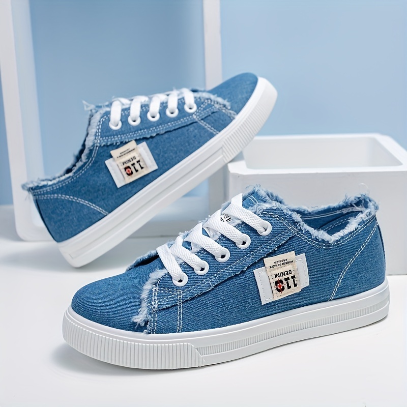 blue denim shoes