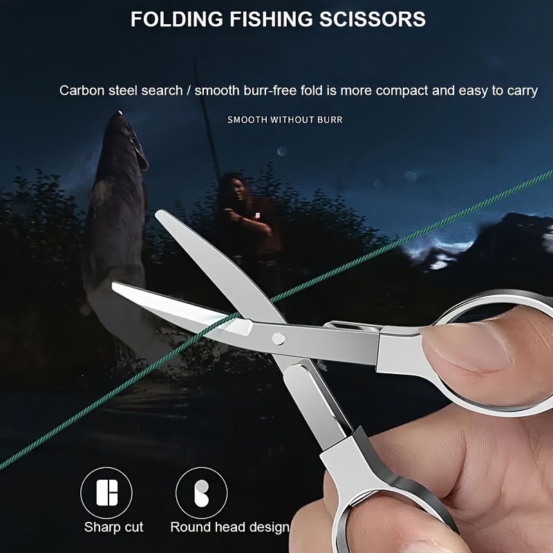 Stainless Steel Folding Scissors Sewing DIY Crafts Home Travel Scissor  household scissors fishing line scissors - AliExpress